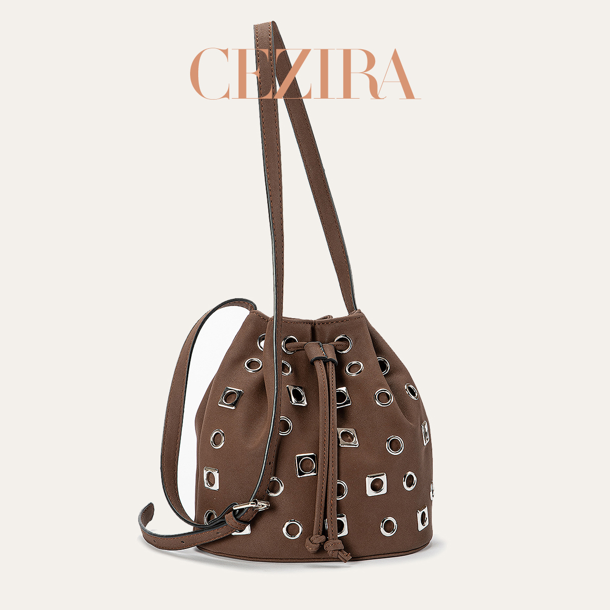 Luxury Bags Vegan - CR Damska Luksusowa Punkowa Torebka Wiadro