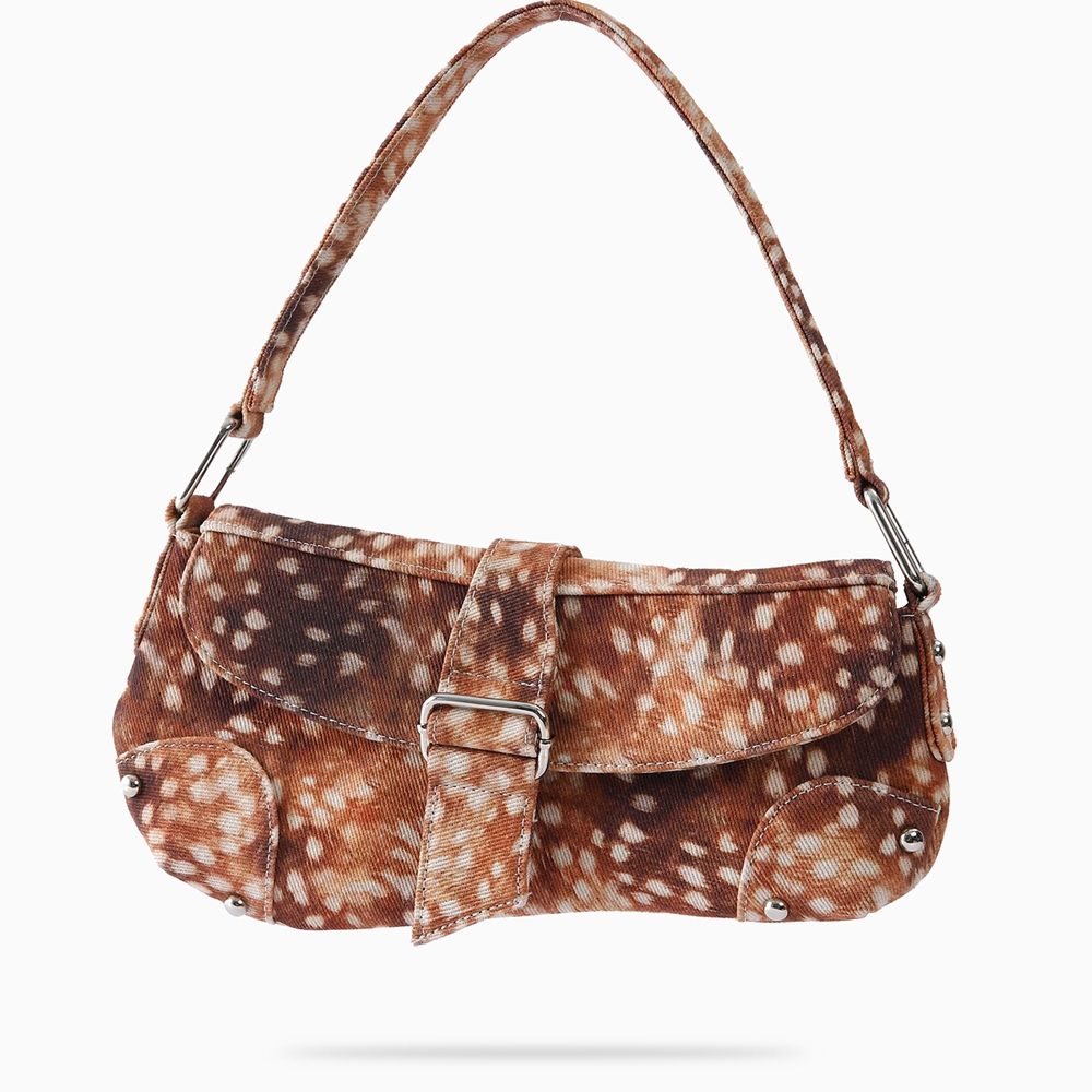 Saddle Bag Distressed - Torebka na ramię z nieregularnym nadrukiem
