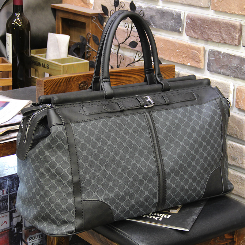 Luxury Bags Storage - Modna torba podróżna w kratę torebka