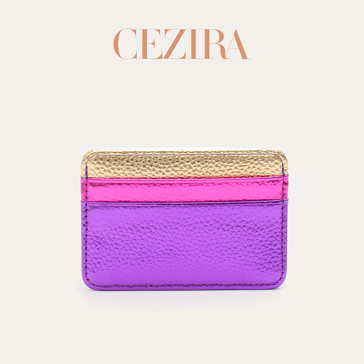 Luxury Bags Vegan - Cienki, przenośny portfel RFID z luksusowym