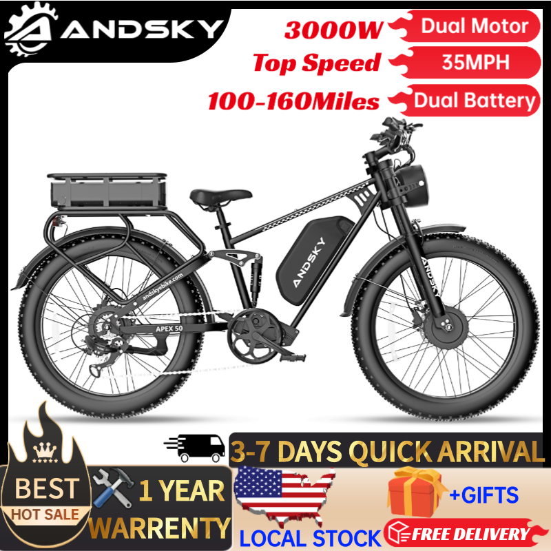 Luxury Bags On Sales - Rower elektryczny ANDSKY Apex50 AWD, 3000W,